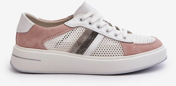 Pink Moteriški odiniai sportbačiai D&amp;A LR110 Baltas-Rožinė