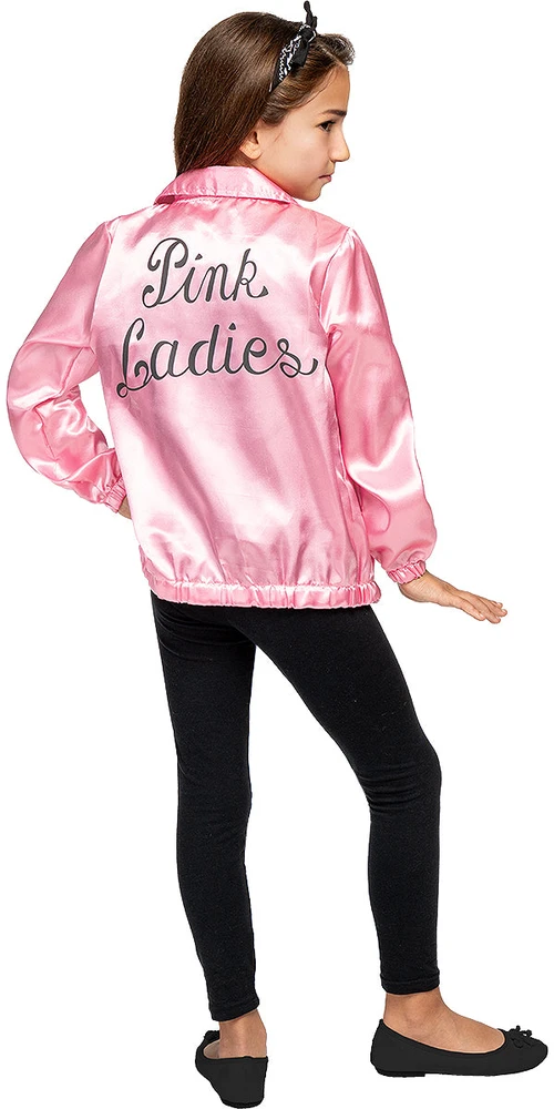 Pink Rožinių damų (Rožinė Ladies) švarkas mergaitėms – Briliantinas (Grease)