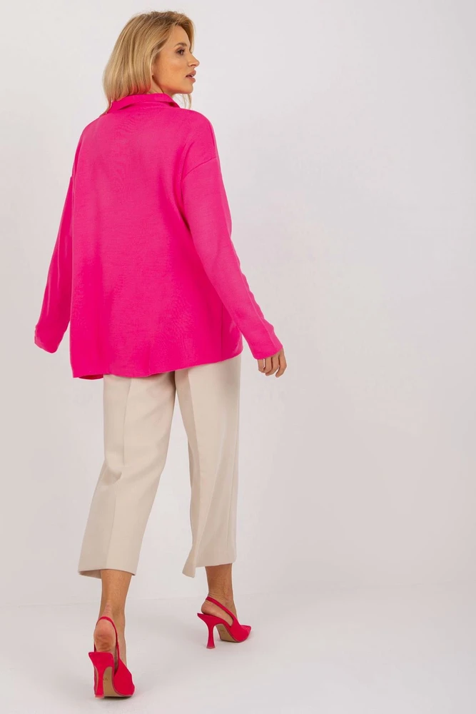 Pink Sweter Damski LC 2261.00P Fluo Rožinė - Rue Paris