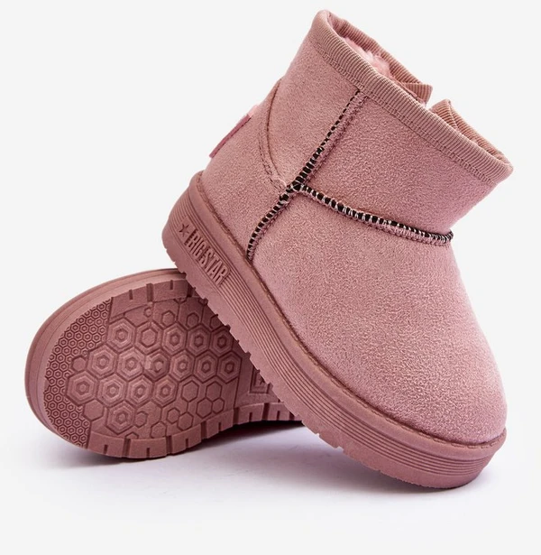 Pink Vaikiški sniego batai su kailiais su mažomis ausimis Rožinė Betty