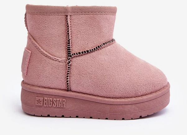 Pink Vaikiški sniego batai su kailiais su mažomis ausimis Rožinė Betty