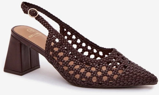 Pinta iškirpte dekoruotos basutės su kulnu Step in style