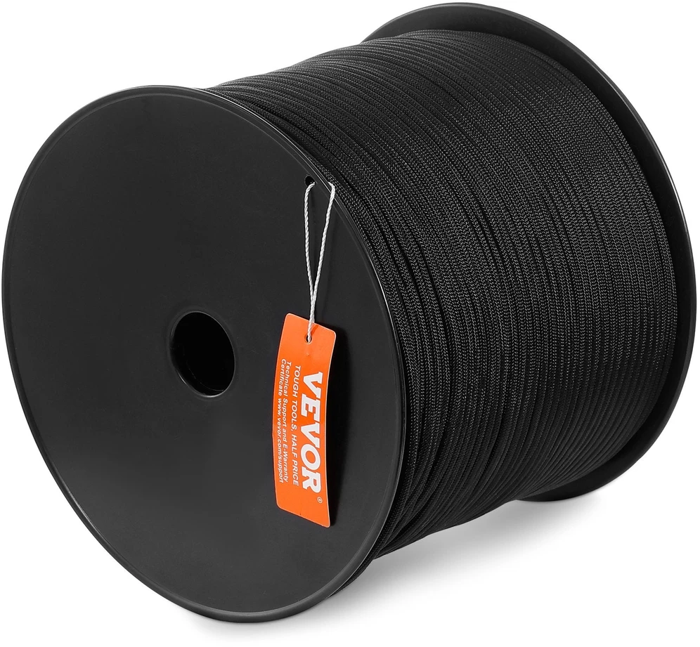 VEVOR Pynėtas nailoninis lynas 5 mm 304,8 m alpinistams
