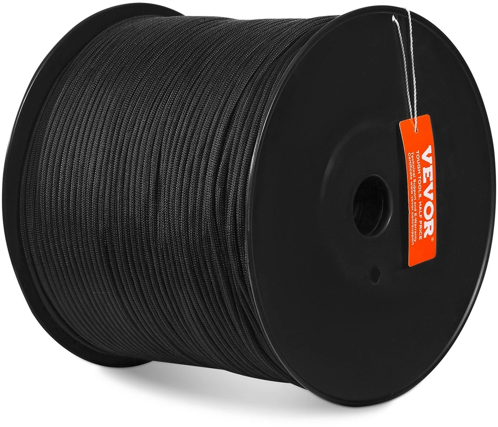 VEVOR Pynėtas nailoninis lynas 5 mm 304,8 m alpinistams
