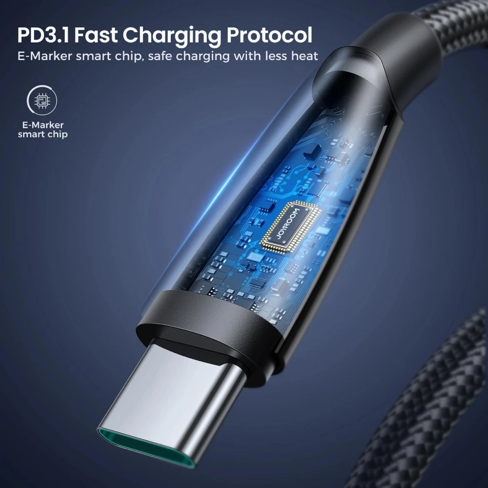 USB kabelis Joyroom SA31-CC5 USB-C į USB-C 240W 1.2m juodas