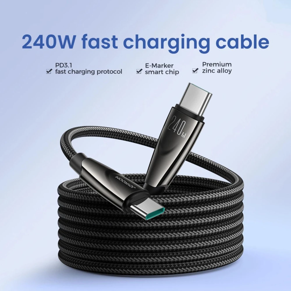 USB kabelis Joyroom SA31-CC5 USB-C į USB-C 240W 1.2m juodas