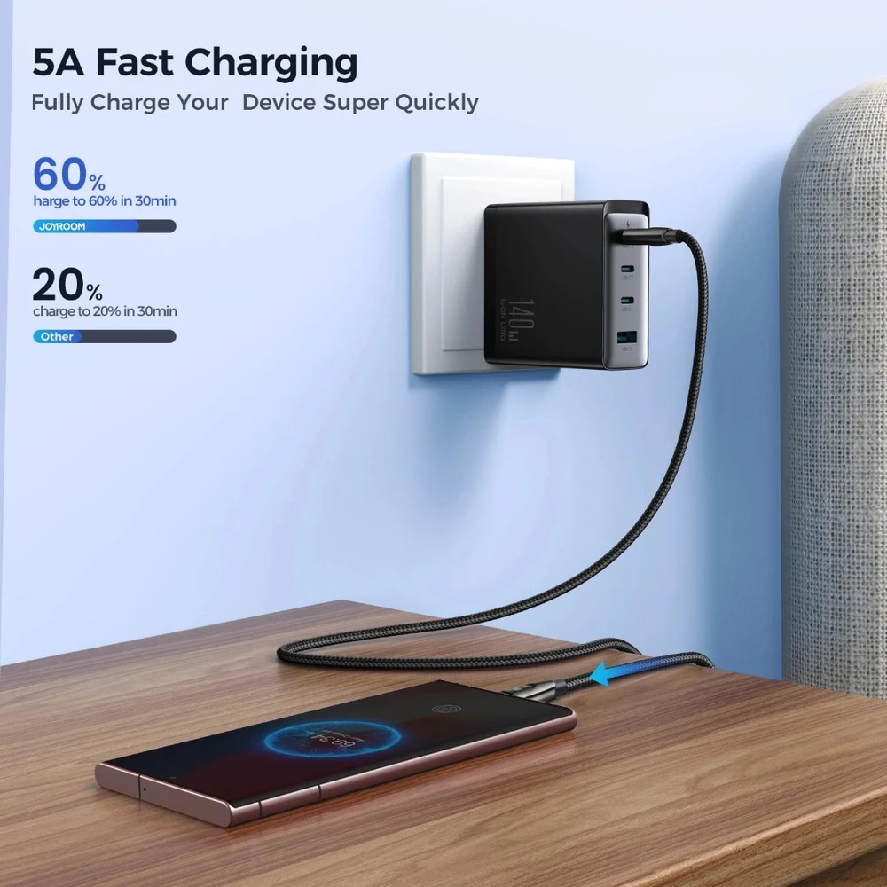 USB kabelis Joyroom SA31-CC5 USB-C į USB-C 240W 1.2m juodas
