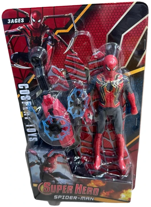 Pirštinė-šaudyklė su šoviniais ir Figūrėle Žmogus Voras (Spiderman)