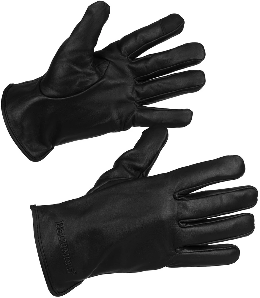 Pirštinės skórzane vyrams polar miś DOTYK touch finger juoda klasyczne BELTIMORE K33
