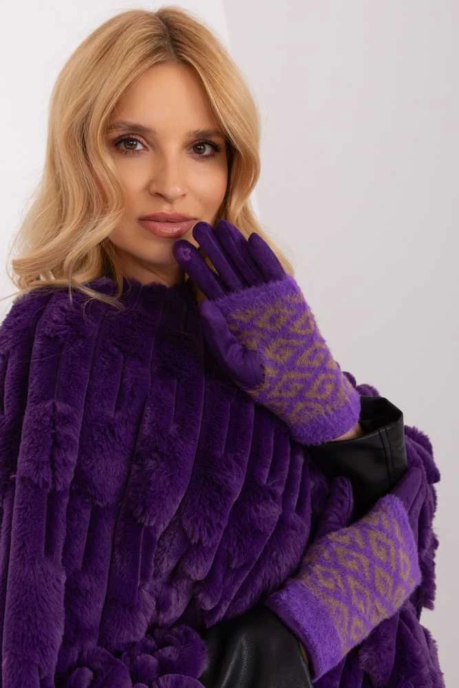 Pirštinės tamsiai violetinės