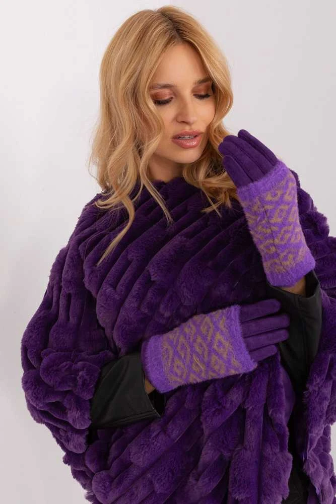 Pirštinės tamsiai violetinės