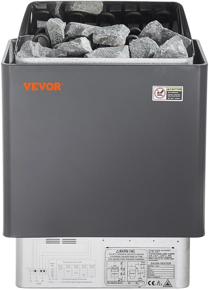 VEVOR 6KW elektrinė sauna su skaitmeniniu valdikliu 5-9 m³
