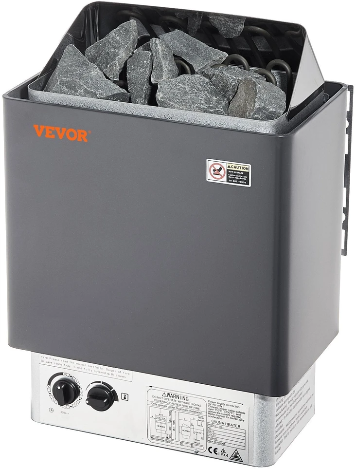 VEVOR 8kW elektrinė pirties krosnelė su valdymu