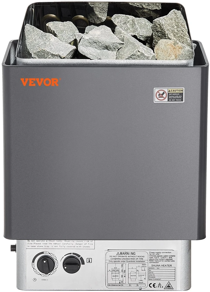 VEVOR 8kW elektrinė pirties krosnelė su valdymu