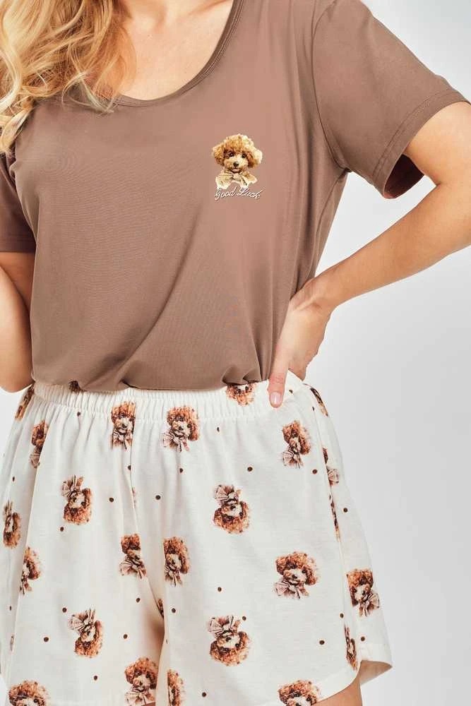 Pižama moterims Coco 3526 iš medvilnės ir elastano