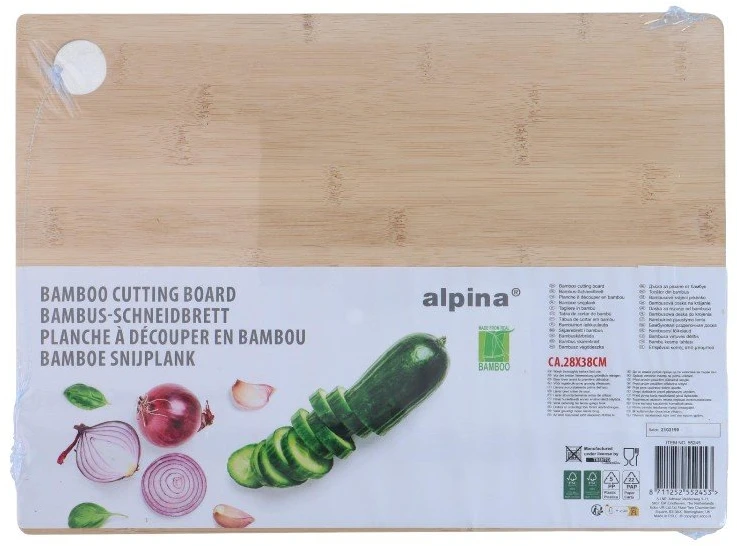 Alpina - Wooden chopping board 28x38 cm (baltas)