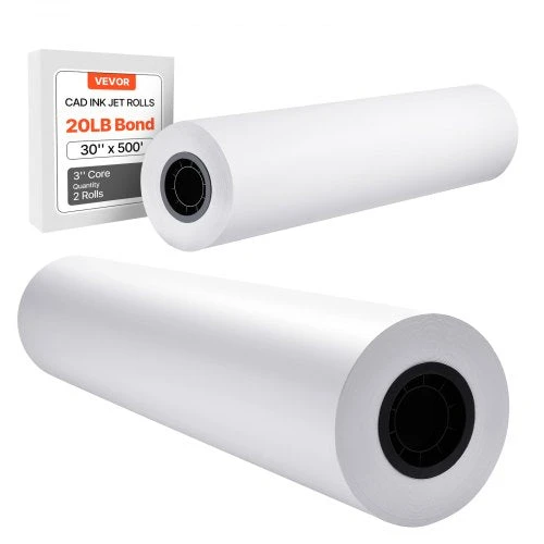 VEVOR Plačiaformatė 762 mm x 152.4 m braižytuvų popieriaus rulonai