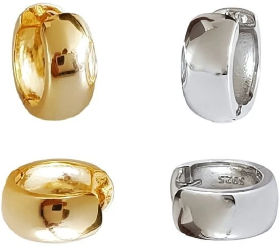 Sidabriniai auskarai Wide Gold