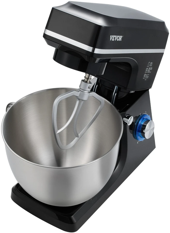 Plakiklis VEVOR Virtuvinis maišytuvas 7.84 L 1400W 6 greičiai