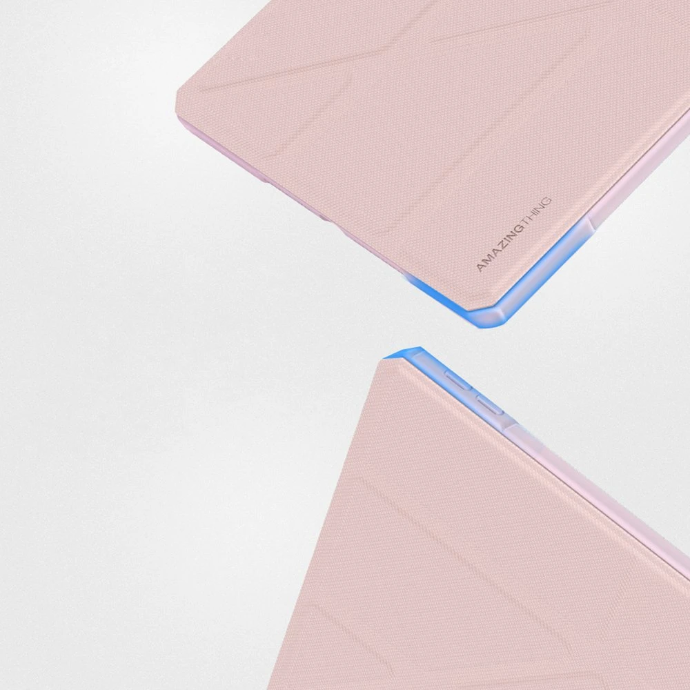 Planšetės dėklas AmazingThing Titan Pro Folio iPad Air 11" M3/M4, rožinis