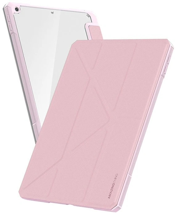Planšetės dėklas AmazingThing Titan Pro Folio iPad Air 11" M3/M4, rožinis