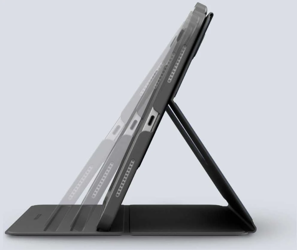 Dėklas UNIQ Rovus Snapmount Magnetic 360 Rotating Detachable skirtas Apple iPad Pro 11" M4 (2024) juodos spalvos