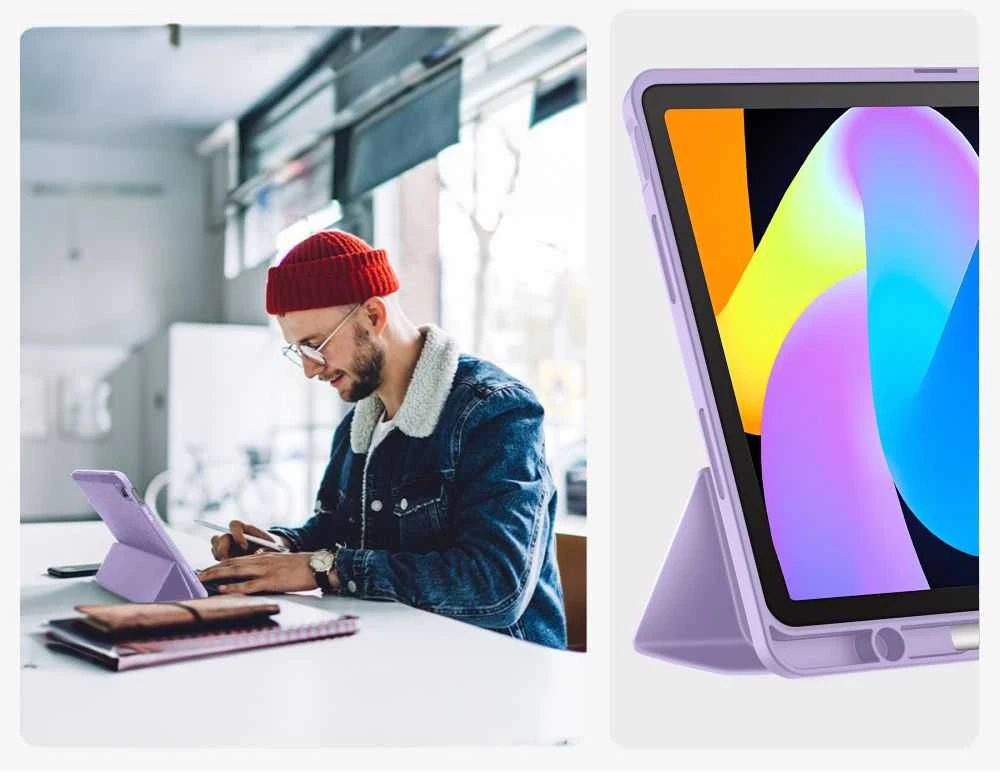 Tech-Protect SmartDėklas Pen dėklas skirtas Lenovo Idea Tab 11.0 TB-336 – violetinės spalvos