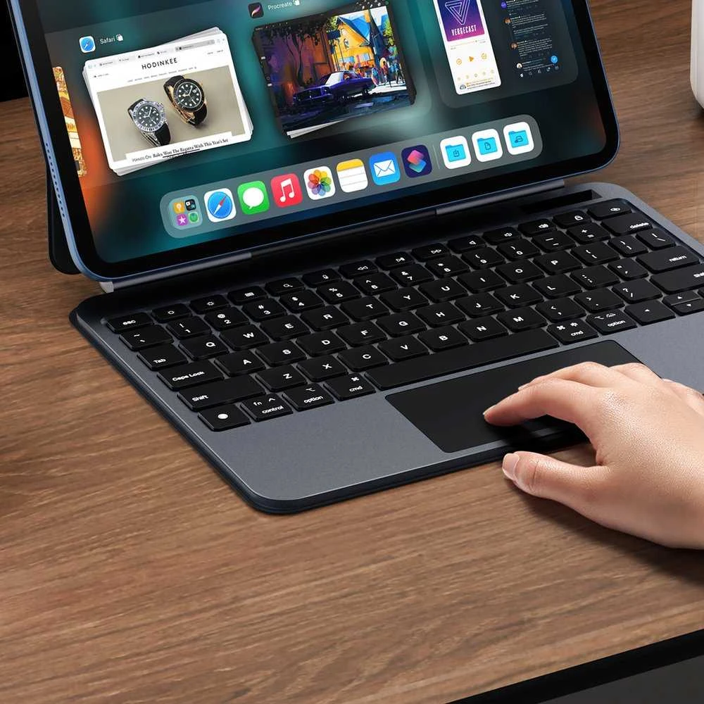 Dėklas su klaviatūra Dux Ducis (MK series) skirtas Apple iPad 10″ (2022) Apple iPad 11″ (2025) – juodos spalvos