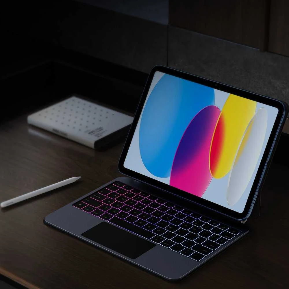 Dėklas su klaviatūra Dux Ducis (MK series) skirtas Apple iPad 10″ (2022) Apple iPad 11″ (2025) – juodos spalvos