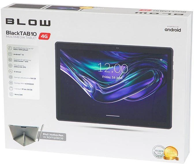 Dėklas Planšetinis kompiuteris BLOW BLACKTAB10 4/128GB 4G LTE IPS