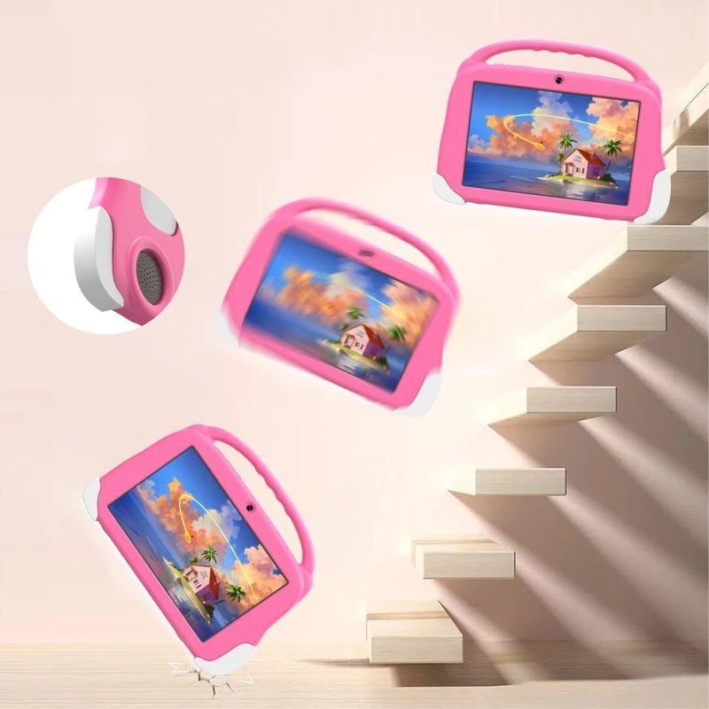 PLANŠETINIS KOMPIUTERIS VAIKAMS BLOW KIDSTAB8 4G 4/64GB, ROŽINIS DĖKLAS