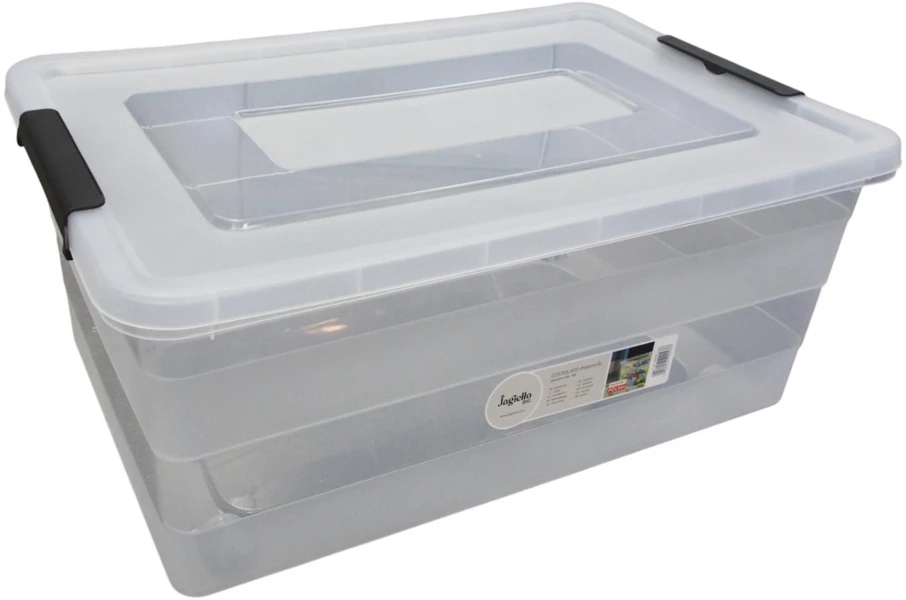 Grandininis pjūklas Plastikinė dėžė su dangčiu 40 L (59×39×25 cm)