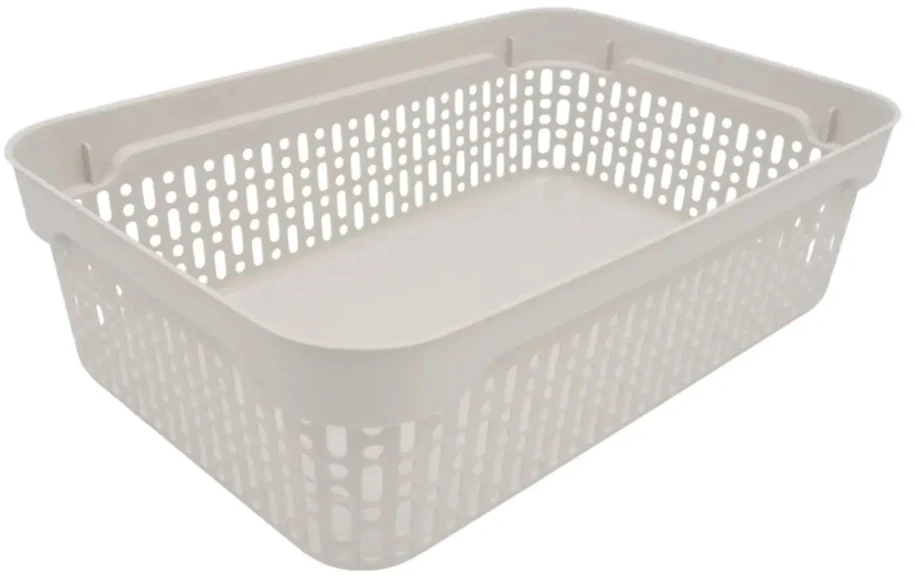 Rankšluostis Plastikinė dėžė su dangčiu 40×30×13 cm BALTA