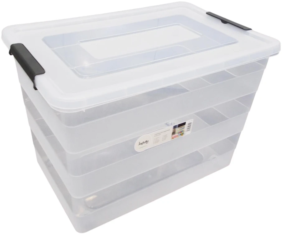 Grandininis pjūklas Plastikinė dėžė su dangčiu 55 L (59×39×34 cm)