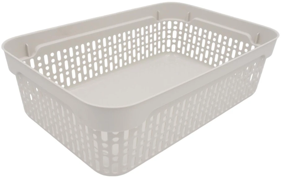 Grandininis pjūklas Plastikinė dėžutė su skylutėmis, 40 × 30 × 13 cm BALTA
