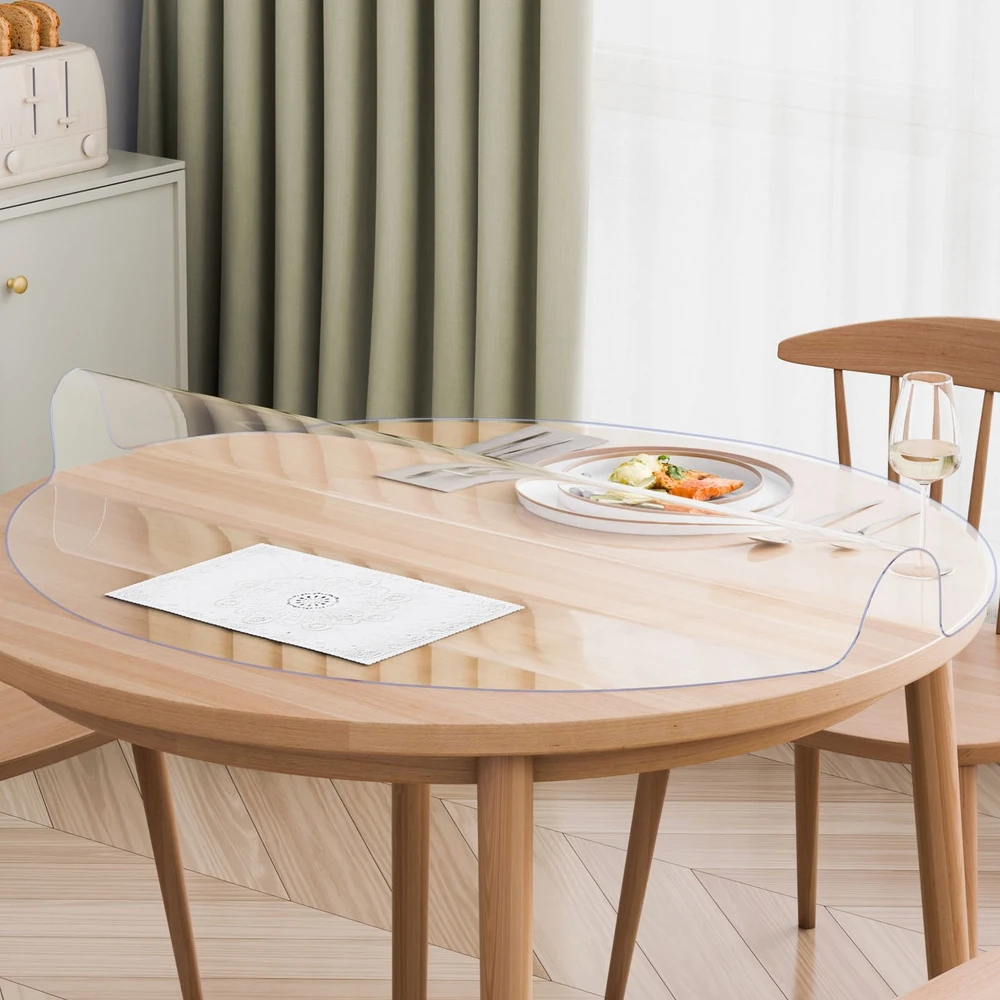 VEVOR Apvalus PVC stalo apsaugas 2.0 mm