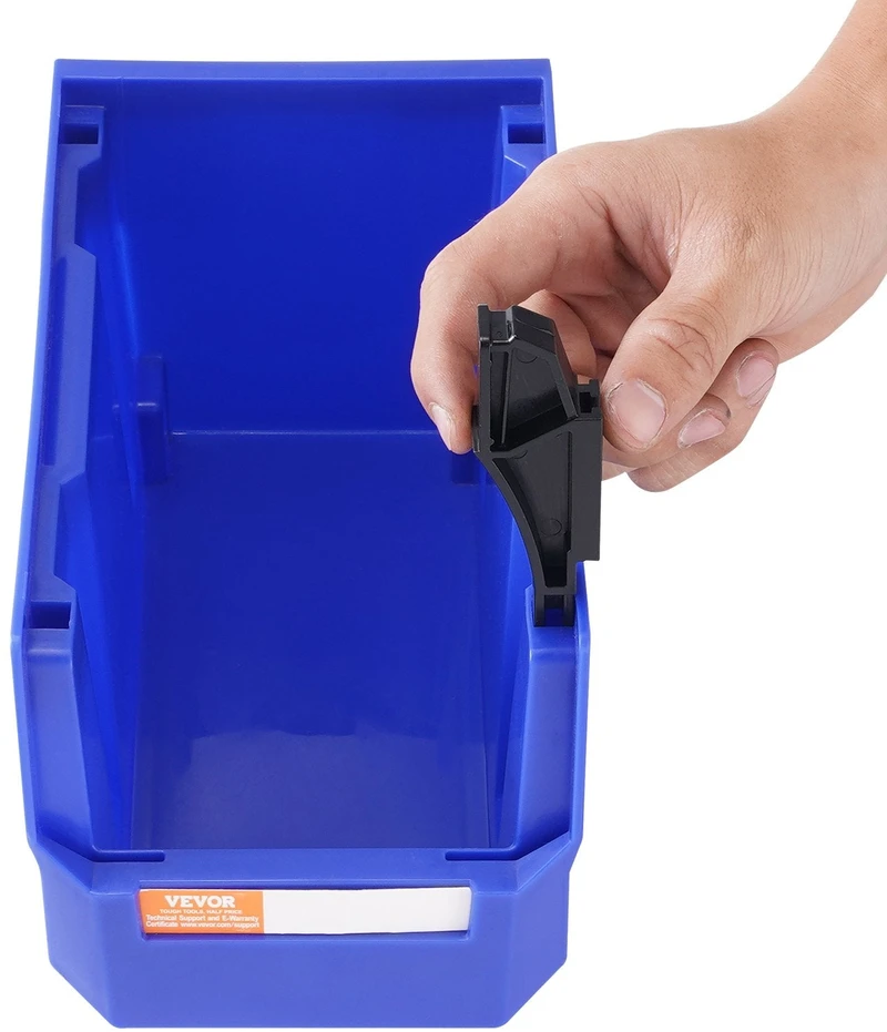 VEVOR Plastikinė laikymo dėžė, 12 vnt., mėlyna/raudona