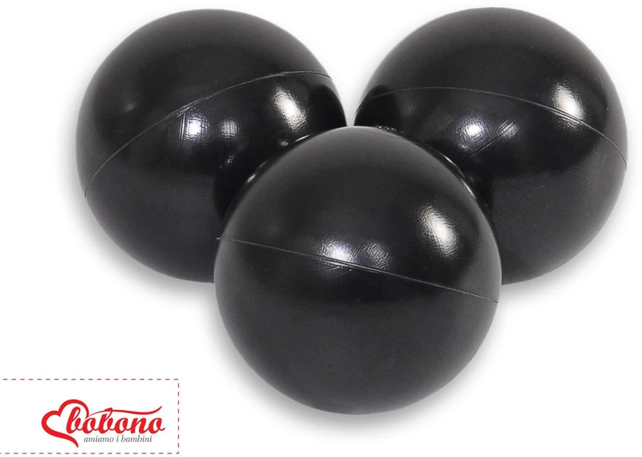 Plastikiniai kamuoliukai sausam baseinui, 50 vnt., juodi