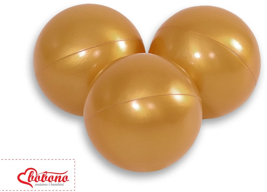Plastikiniai kamuoliukai sausiems baseinams, auksiniai, 50 vnt.