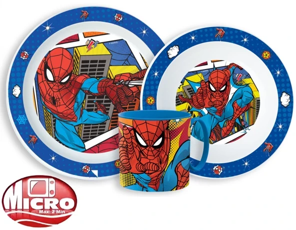 Plastikinių indų rinkinys Žmogus voras ( Spiderman )