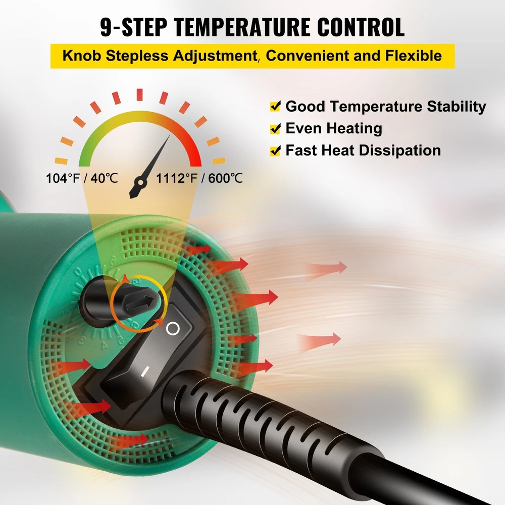 VEVOR PVC stoginis suvirintojas, 1600W, 220V