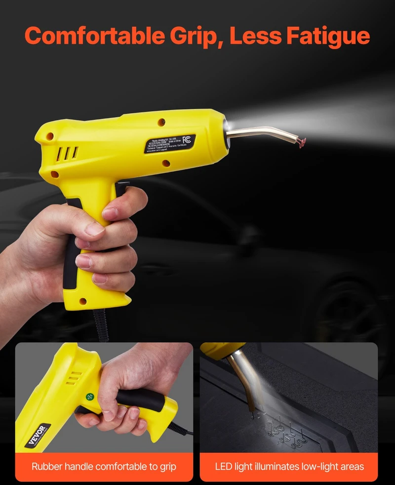 VEVOR Plastiko suvirinimo prietaisas 220W su segtukais ir strypais