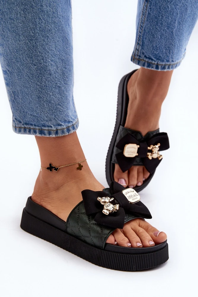Platforminės basutės su lankeliu ir meškiuko detale Step in style