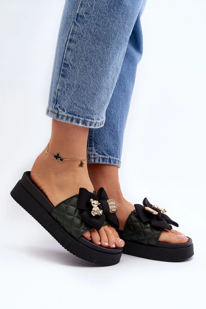 Platforminės basutės su lankeliu ir meškiuko detale Step in style