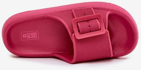 Platforminės rožinės putplasčio šlepetės su sagtimi Big Star