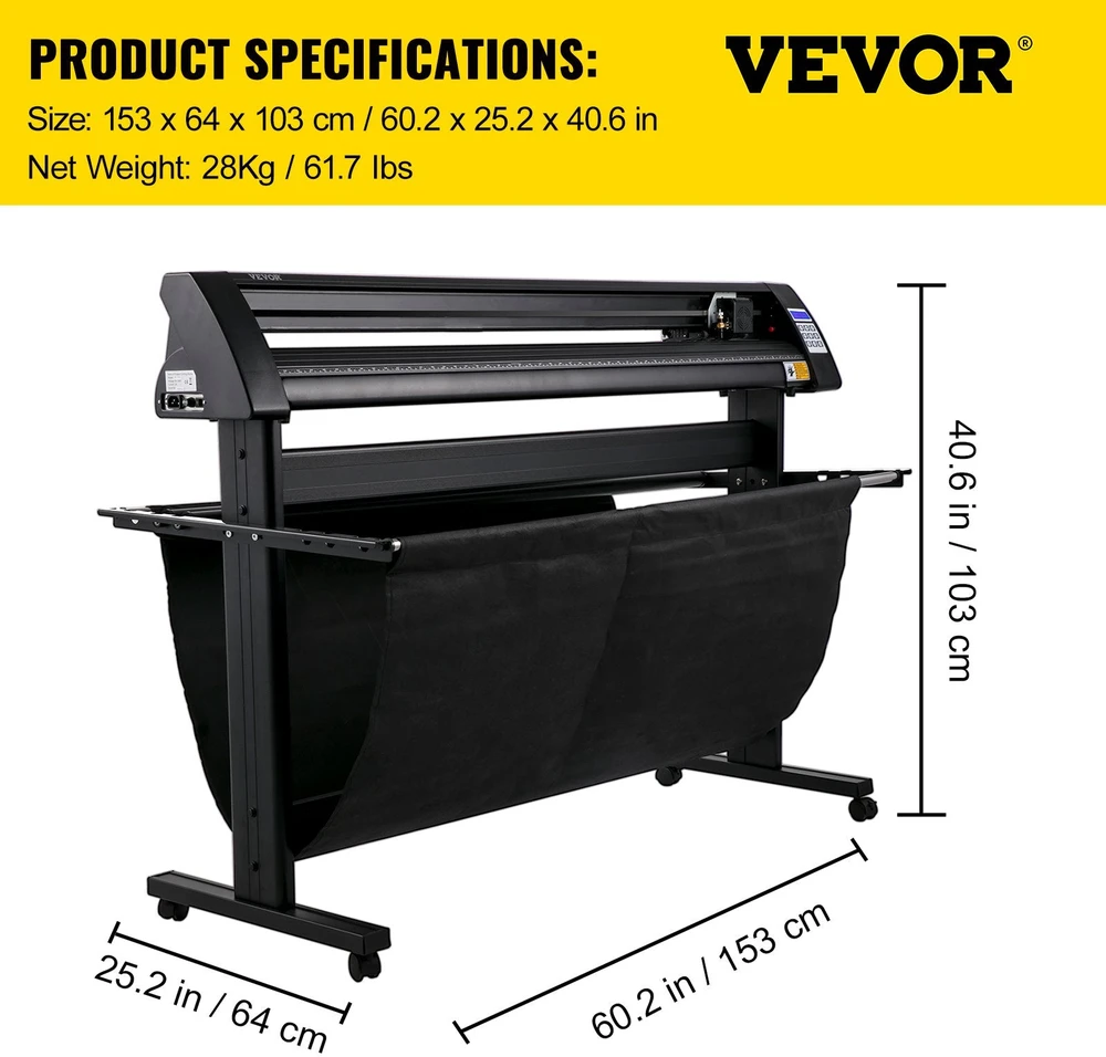 Spausdintuvas VEVOR Vinilo pjaustytuvas su LED ekranu