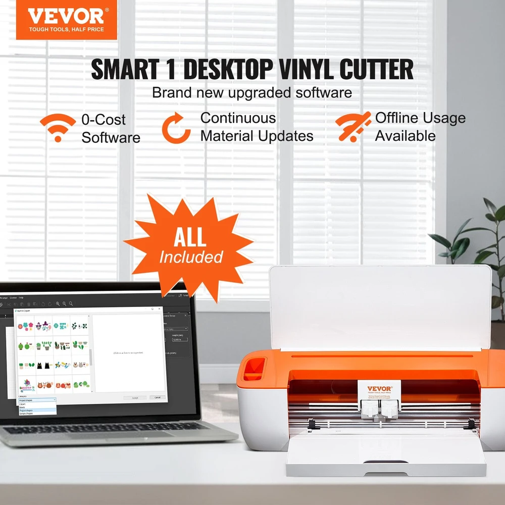 Spausdintuvas VEVOR Vinilo pjaustymo mašina su Bluetooth