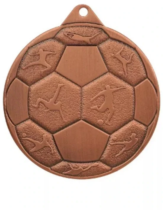 Plieninė futbolo medalis FI 50 MMC8850/B - Bronzos spalvos