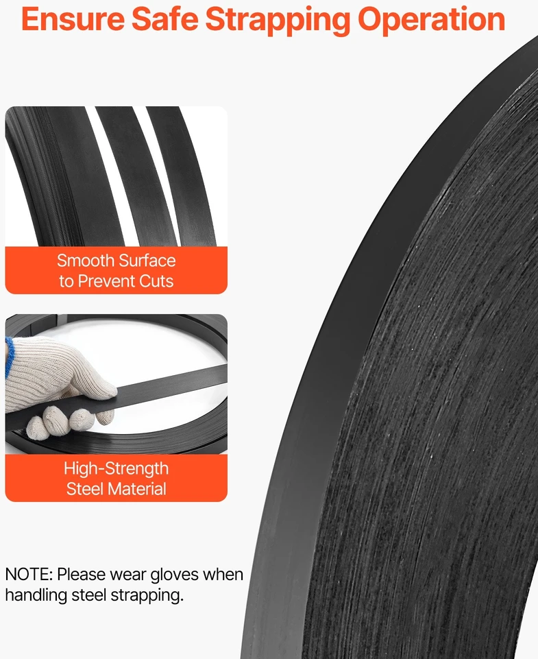 VEVOR Plieninė tvirtinimo juosta 19 mm x 500 m