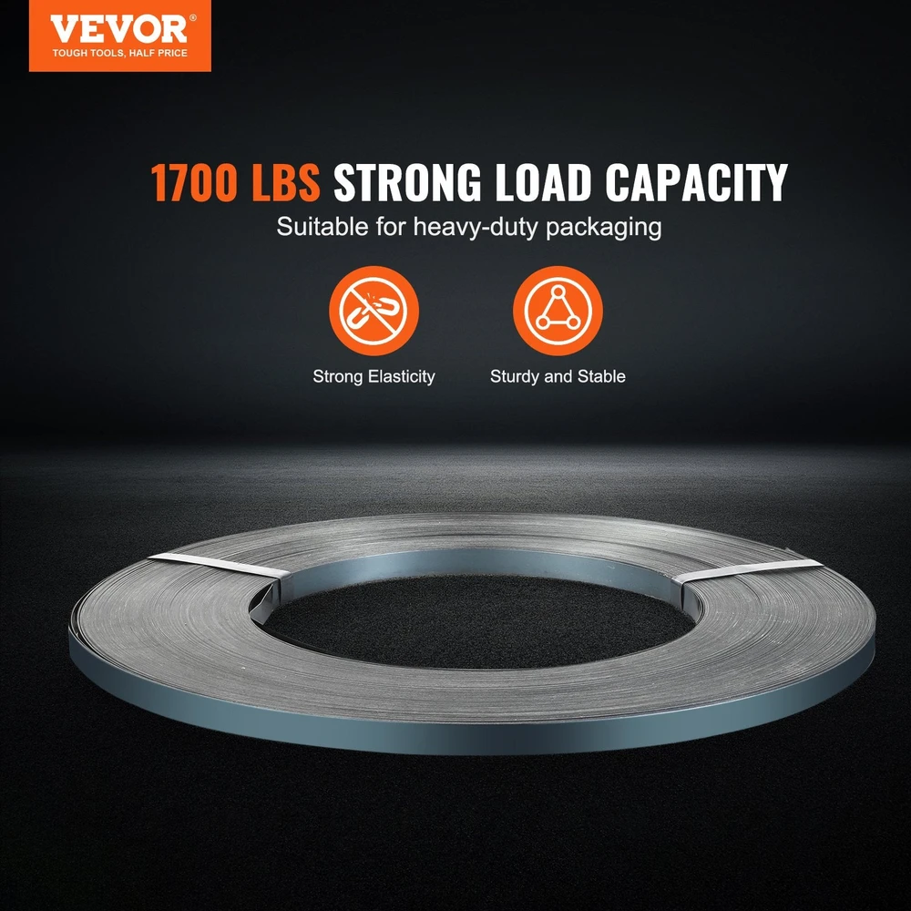 VEVOR Plieninė tvirtinimo juosta 19 mm x 500 m